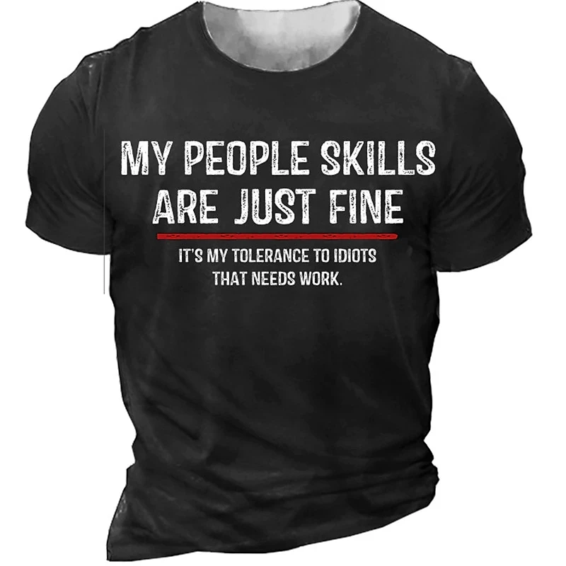 Funny Letter Graphic T Shirt Tee O Neck 3d Print Outdoor Street Short