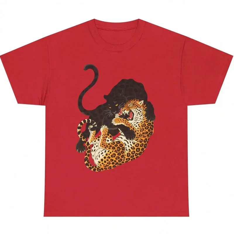 Leopard Pattern Print T-shirts Men Summer Casual Streetwear Y2k Tops - Image 3